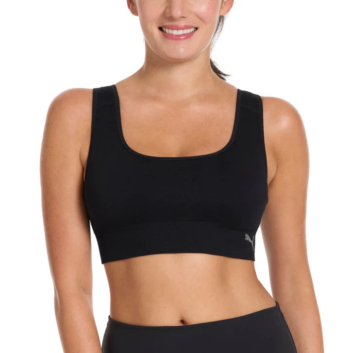 PUMA Women's Seamless Sports Bra, 2-pack