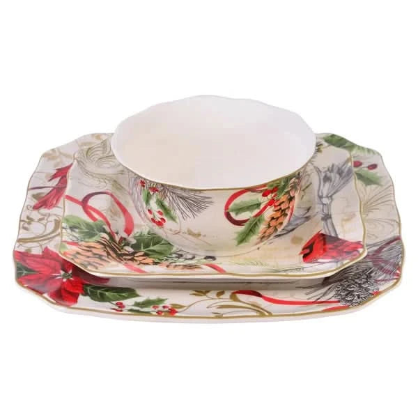 Holiday Wishes 12-Piece Dinnerware