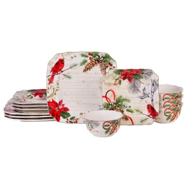 Holiday Wishes 12-Piece Dinnerware