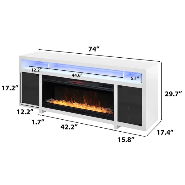 Tresanti Bennett LED TV Console with ClassicFlame Electric Fireplace