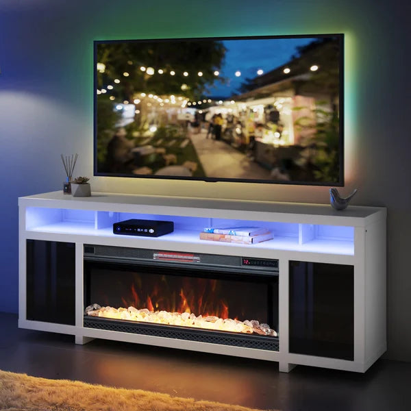 Tresanti Bennett LED TV Console with ClassicFlame Electric Fireplace