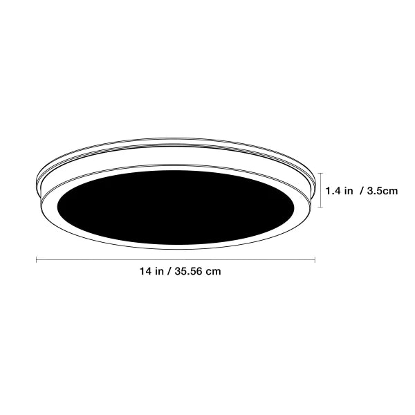 Energetic 14” Slim LED Flush Mount Light Fixture