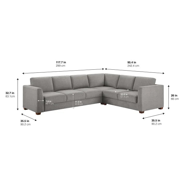 Thomasville Caler Convertible Sleeper Sectional with Storage