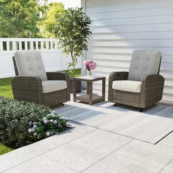 Thomasville Barela 3-piece Outdoor Glider Recliner Set