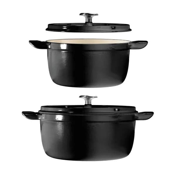 Tramontina 4-quart & 6-quart Enameled Cast Iron Round Dutch Oven, 2-pack