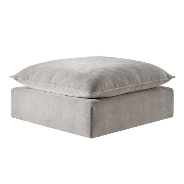 Sereen Fabric Ottoman, Taupe