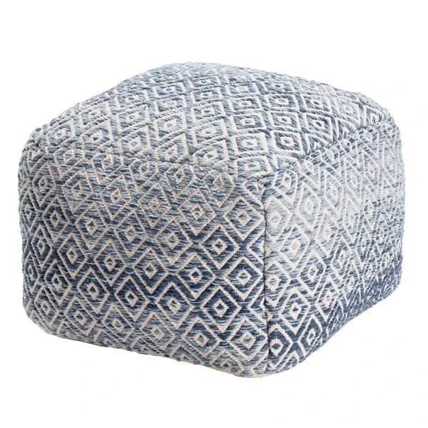 Anji Mountain Woven Diamond Pouf