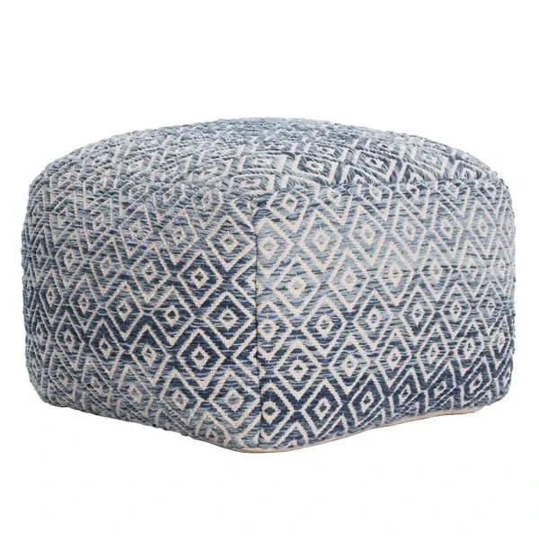 Anji Mountain Woven Diamond Pouf