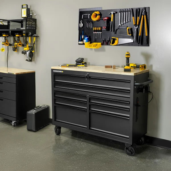 Permasteel 46in. W x 18in. D 8-Drawer Mobile Workbench