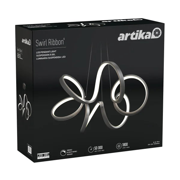 Artika Swirl Ribbon Integrated LED Pendant Light
