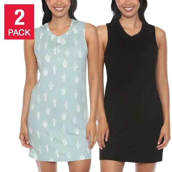 Honeydew Women's Sleep Tank Dress, 2-pack