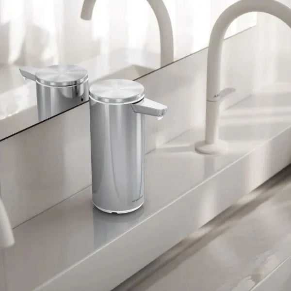 simplehuman 9oz Rechargeable Sensor Soap Dispenser, 2-pack