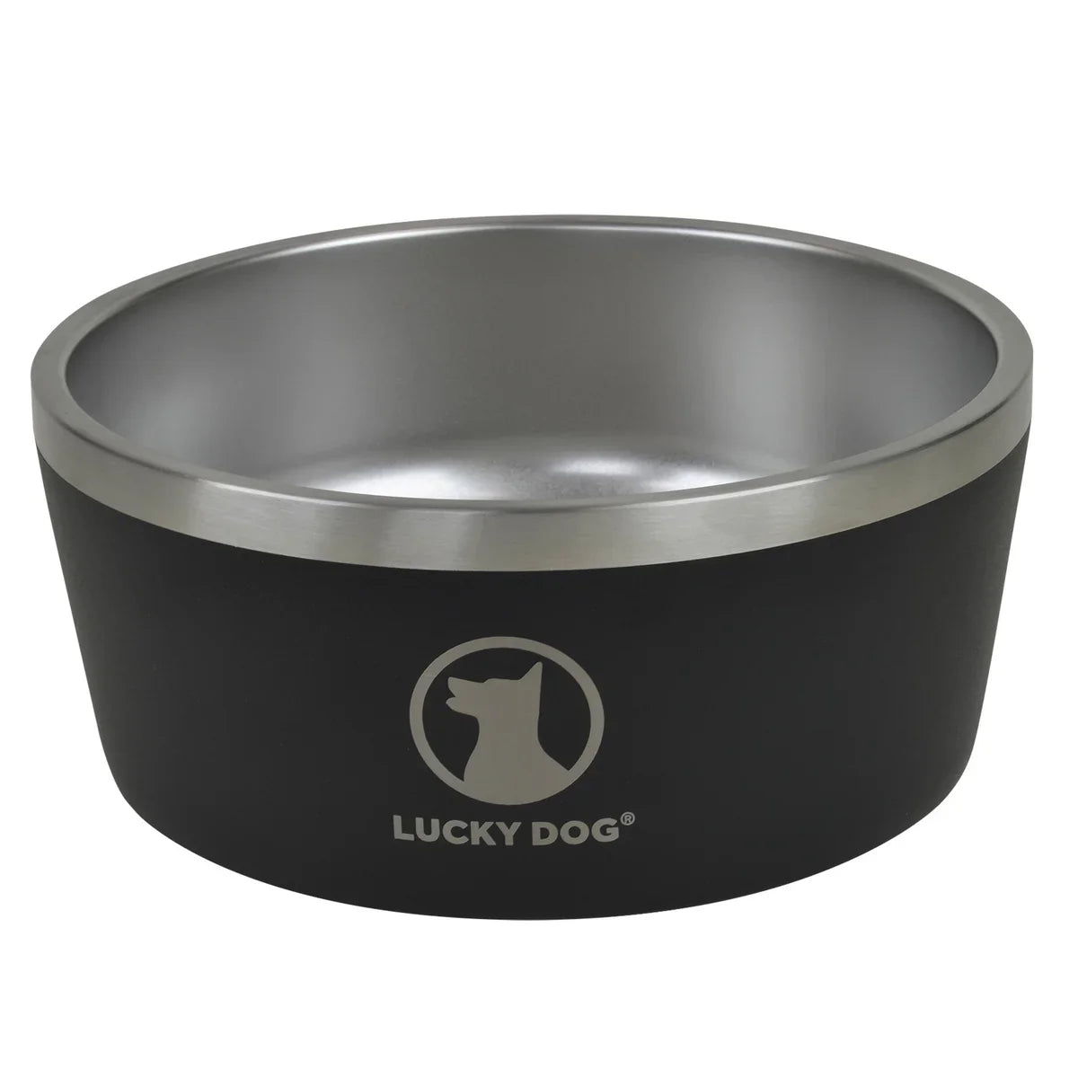 Lucky Dog Indulge 8, Double Wall 8 Cup Stainless Steel Dog Bowl, 2-pack