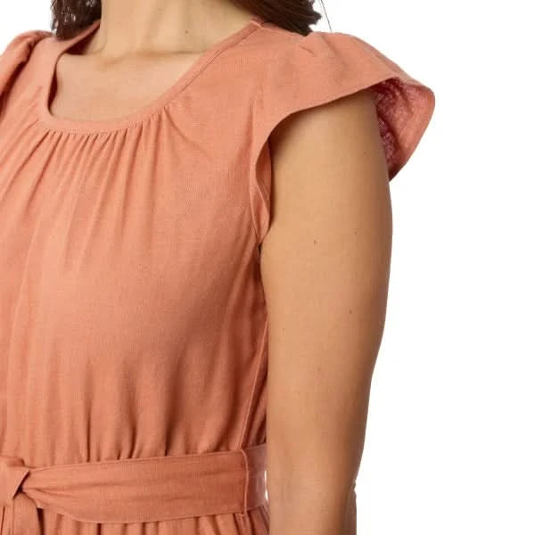 Briggs Women's Linen Blend Tiered Dress