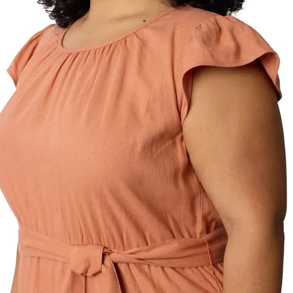 Briggs Women's Linen Blend Tiered Dress