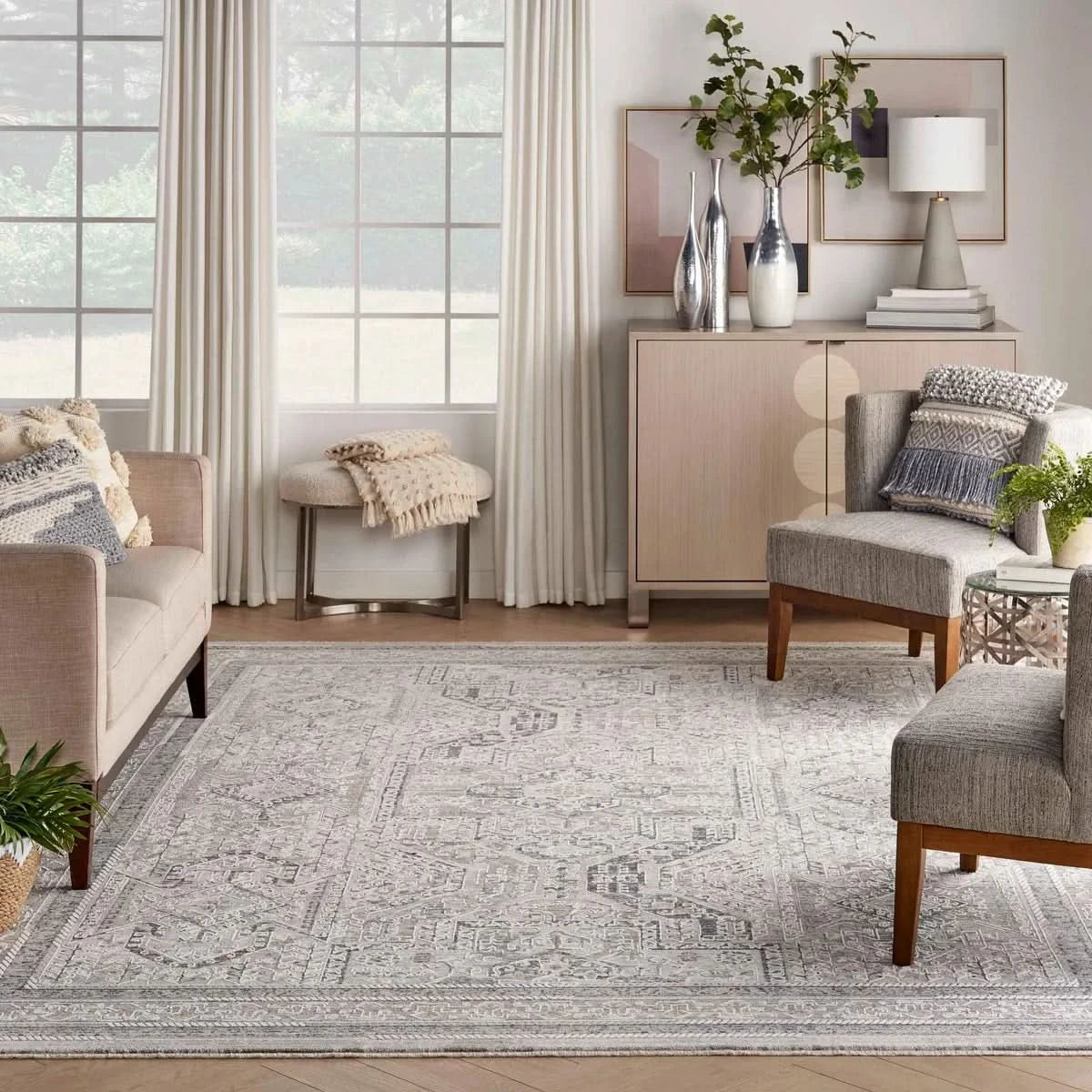 Draper Area Rug Collection, Sterling