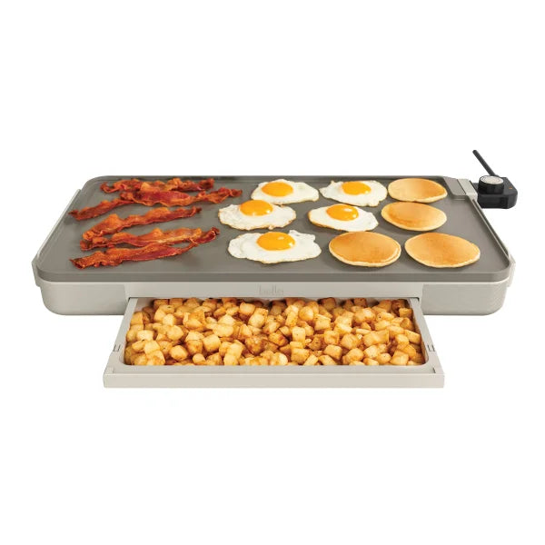 bella 12" x 22" XL Griddle with Warming Tray
