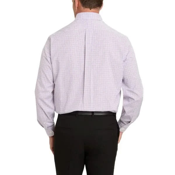 Kirkland Signature Men’s Traditional Fit Dress Shirt, Red Blue Grid