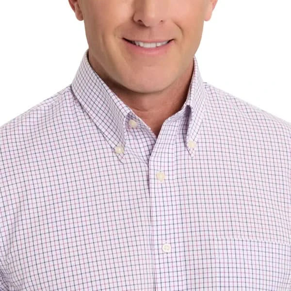 Kirkland Signature Men’s Traditional Fit Dress Shirt, Red Blue Grid