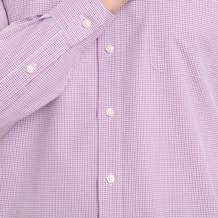 Kirkland Signature Men’s Traditional Fit Dress Shirt, Blue Red Grid