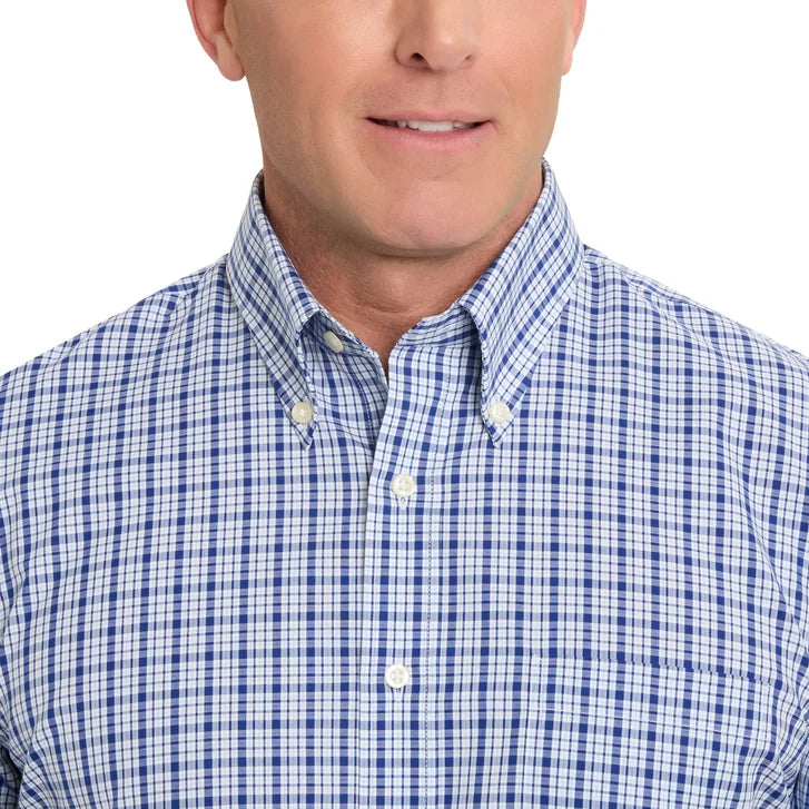 Kirkland Signature Men’s Traditional Fit Dress Shirt, Blue Turquoise Check