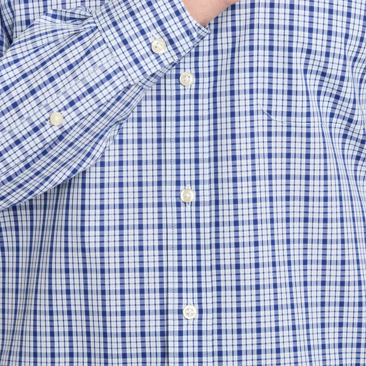 Kirkland Signature Men’s Traditional Fit Dress Shirt, Blue Turquoise Check