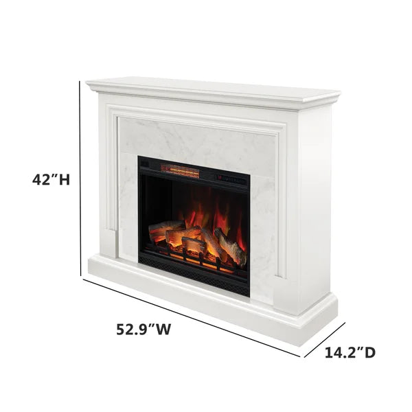 Tresanti Cassandra 52.9" Mantel with ClassicFlame Electric Fireplace