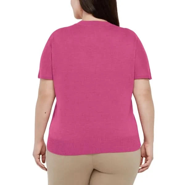 Banana Republic Women's Linen Blend Short Sleeve Top