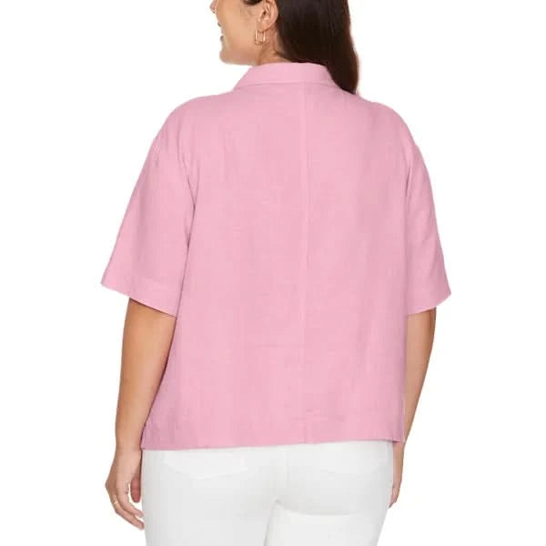 Buffalo Women's Linen Blend Button Front Shirt