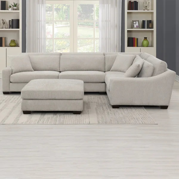 Evelynne Fabric Sectional with Ottoman