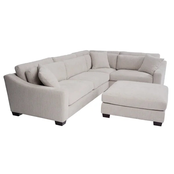 Evelynne Fabric Sectional with Ottoman