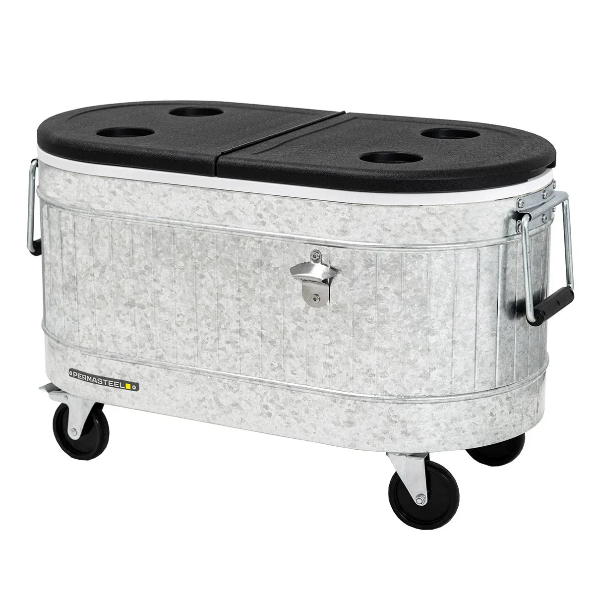 Permasteel 80-quart Galvanized Steel Rolling Cooler with Wheels