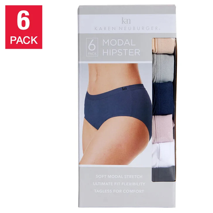 Karen Neuburger Women's Modal Hipster, 6-pack