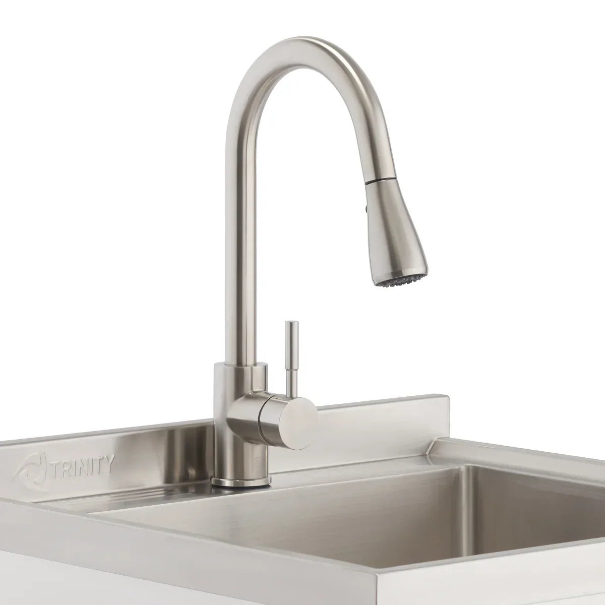 TRINITY 18" x 16" x 13" Stainless Steel Utility Sink with Pull-out Faucet