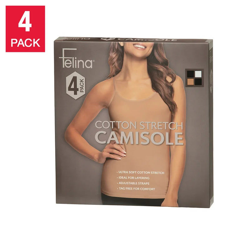 Felina Women's Camisole, 4-pack