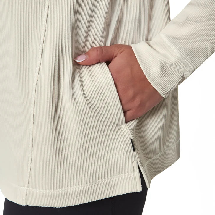 Mondetta Women's Ribbed Quarter-Zip Top