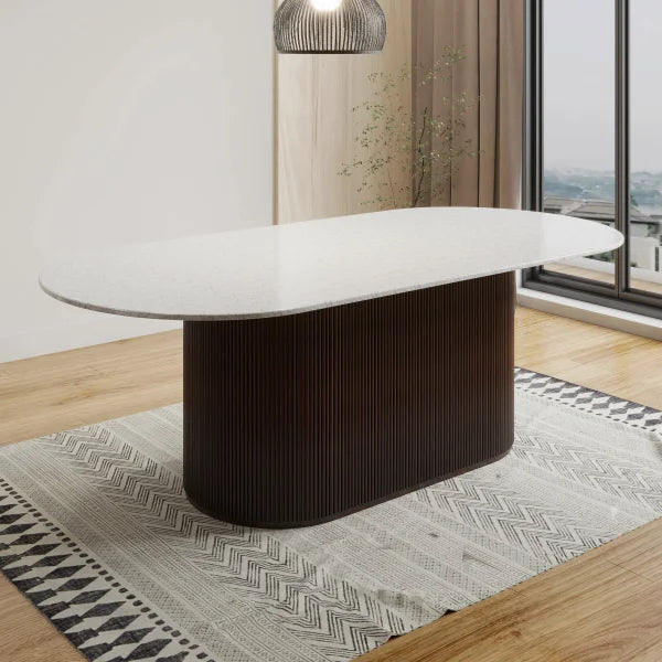 Astoria 86" Carrara Quartz Dining Table