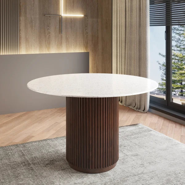 Troy 48” Carrara Quartz Dining Table