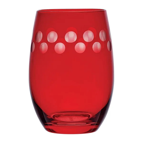 Mikasa Cheers Stemless Ruby Wine Glasses, Set of 6