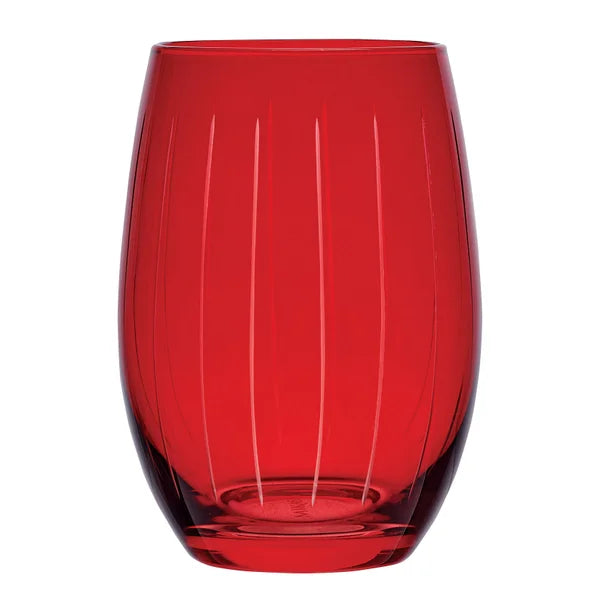 Mikasa Cheers Stemless Ruby Wine Glasses, Set of 6