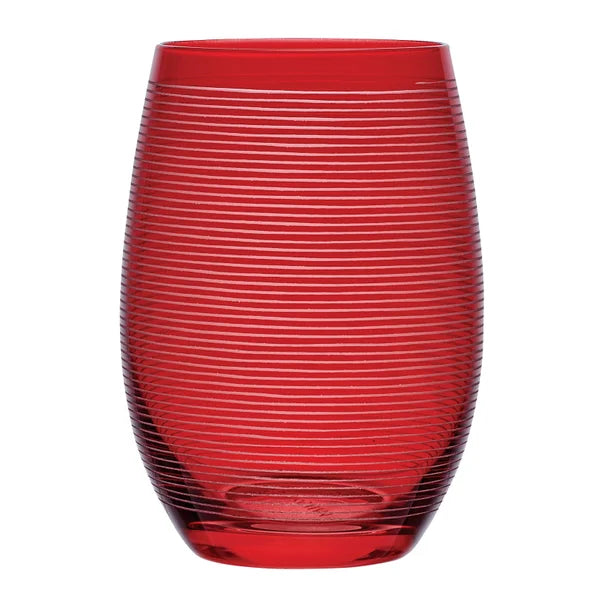 Mikasa Cheers Stemless Ruby Wine Glasses, Set of 6
