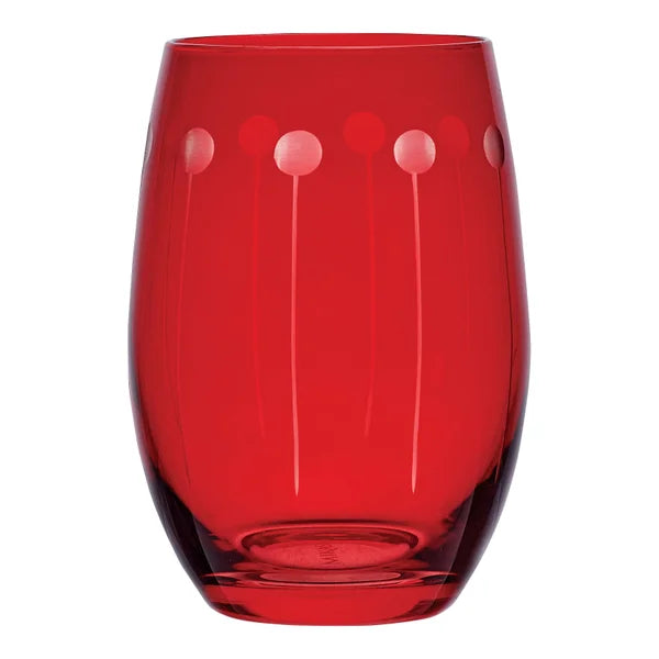 Mikasa Cheers Stemless Ruby Wine Glasses, Set of 6