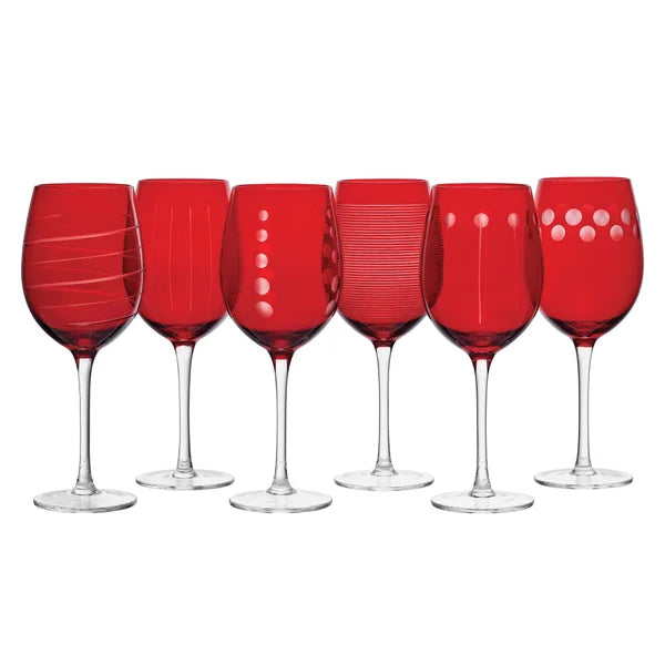 Mikasa Cheers Ruby Wine Glasses, Set of 6