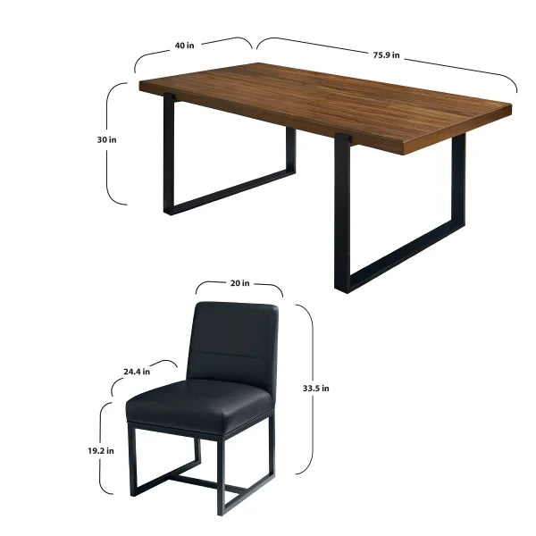 Tatum Dining Table and 4 Chairs