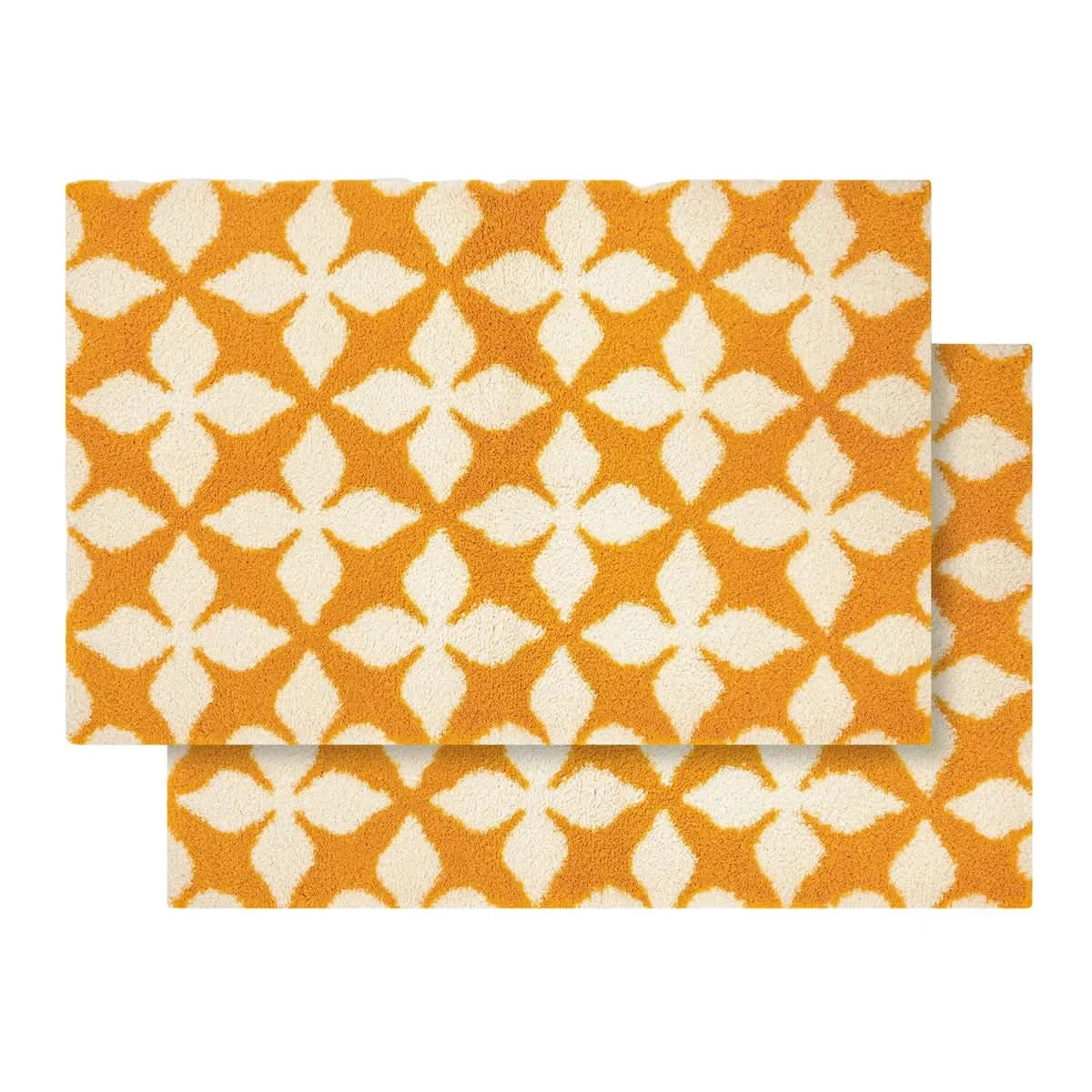 Welhome Printed Bath Rugs, 2 Pack