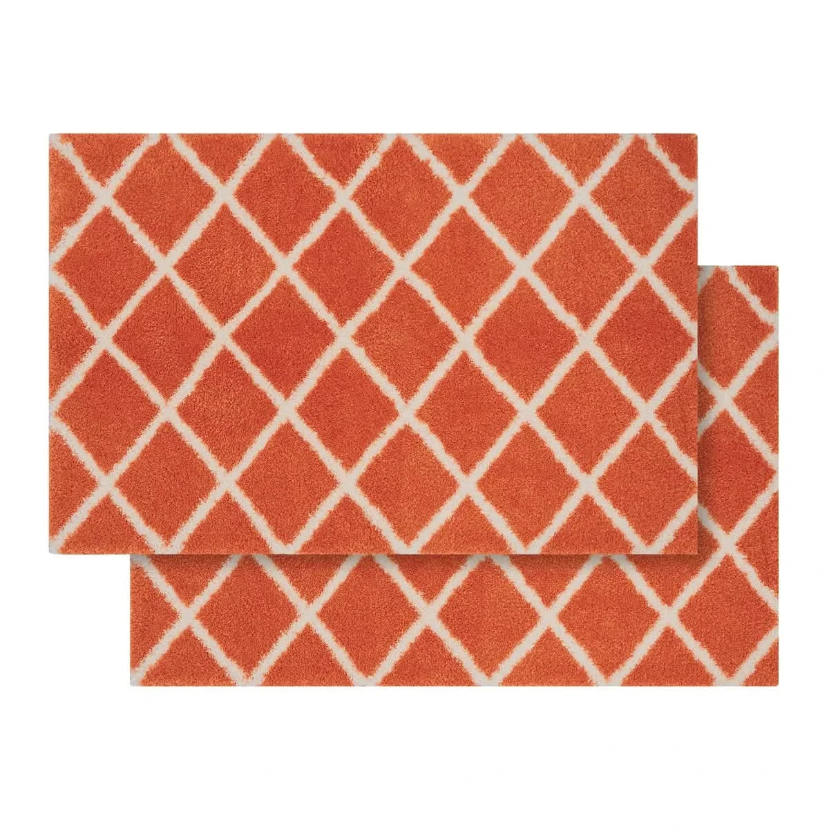 Welhome Printed Bath Rugs, 2 Pack