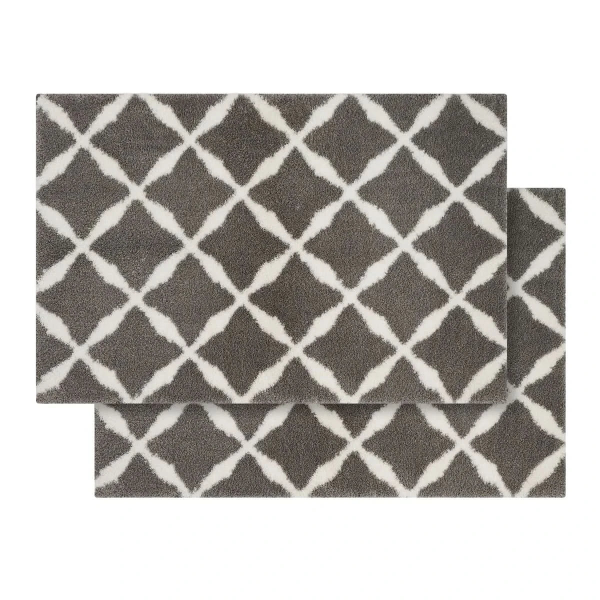 Welhome Printed Bath Rugs, 2 Pack