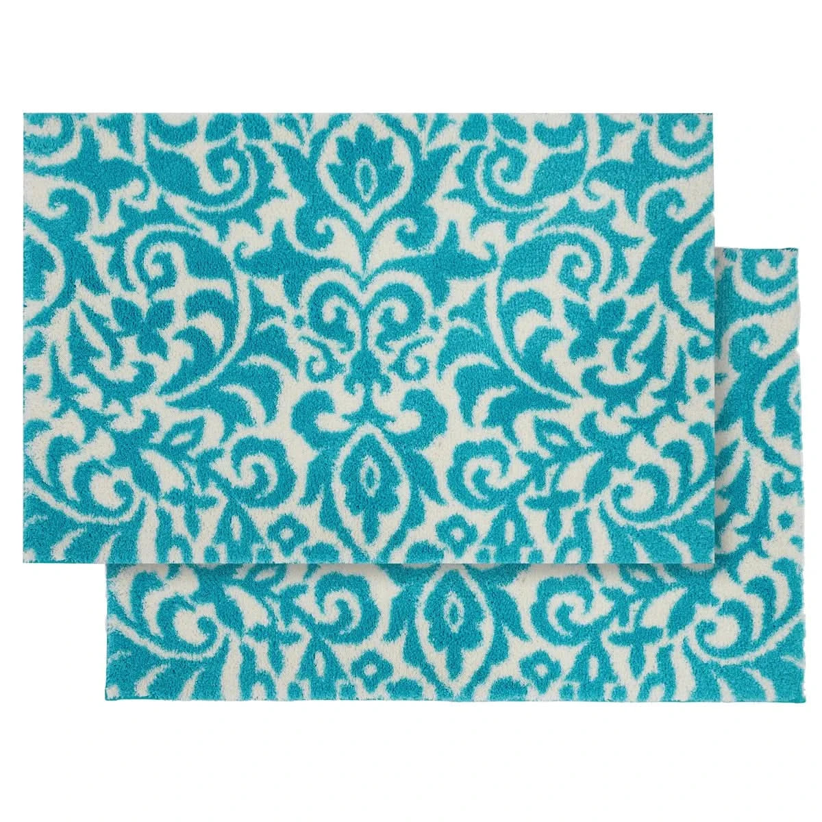 Welhome Printed Bath Rugs, 2 Pack