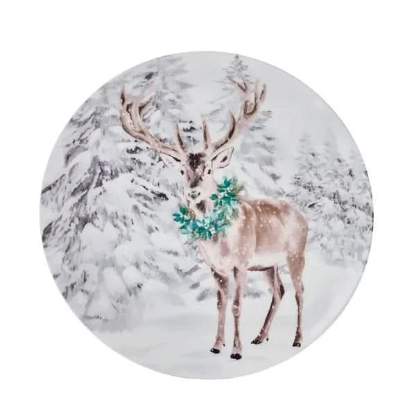 Mikasa Holiday Woodsy Winter 12-piece Bone China Dinnerware Set