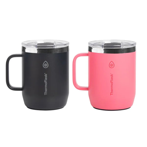 ThermoFlask Drinkware Insulated Coffee Mug with Handle, 12oz